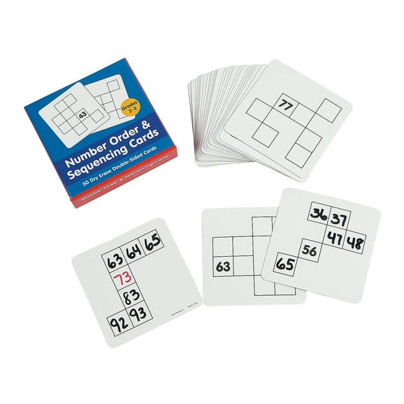 Number Order & Sequencing Cards - Educational - 50 Pieces