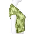 thumbnail image 4 of Fridja Hauts de Blouse à Manches Courtes en V à Broderie Cardigan Soli Casual Womens, 4 of 9