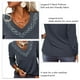 thumbnail image 4 of Leopard V cuello Pullover suelta Casual manga larga Top suave túnica de moda para las mujeres, 4 of 5