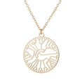 thumbnail image 1 of Zhuge Colgante de collar hecho a mano, collar con colgante circular geométrico hueco (oro), 1 of 4