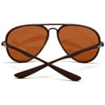 thumbnail image 3 of French Riviera Sport Aviator Carrera Sunglasses Unbreakable Rubber Frame Brown - Brown, 3 of 4