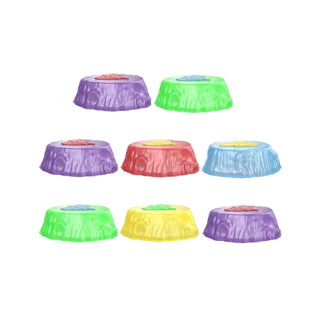 Trampolines, Juguetes de Entrenamiento de Equilibrio, Juguetes Sensoriales, Juguetes de Piedra Apilables con LED para Niños de Guardería en Interiores 8 Uds.