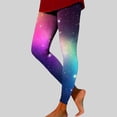 thumbnail image 2 of Tnhcen Women's Galaxy Print High Waisted Yoga Pants with Tummy Control, Butt Lifting Workout Leggings, Soft Milk Silk Fleece Fitness Running Pants for Women S-3XL, 2 of 5