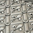 thumbnail image 4 of Backsplash Metal Mural Tile Hand Made Plaque Fleur De Lis 12" x 16" Brushed Nickel, 4 of 7
