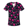 thumbnail image 1 of Ropa de algodón transpirable con estampado de dibujos animados, ropa de cuello en V con cepillo para manos, ropa de enfermera para mujer, ropa de trabajo para quirófano de manga corta para hombre, 1 of 5