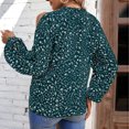 thumbnail image 7 of LEAVINGSUO Long Sleeve Shirts for Women, Fall Womens Tops Womens Summer Casual Floral Printing Round Neck Long Sleeve Off Shoulder Tops Loose Blouses, 7 of 7