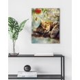 thumbnail image 3 of Aesthetic Cat Flowers Canvas Wall Art Wildflowers Cat Print Poster Framed Picture Painting for Home Living Room Bedroom Decor, 3 of 6