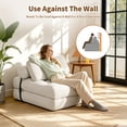 thumbnail image 5 of 3 in 1 Folding Sofa Bed, Convertible Corduroy Sleeper Chair Floor Couch, Lounger Bed filled with Shredded Foam for Living Room. Beige, 5 of 8