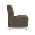 thumbnail image 2 of Siena Lounge Reception Waiting Armless Guest Chair / Brushed Steel Legs / Brown, 2 of 5