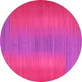 thumbnail image 1 of Ahgly Company Indoor Round Abstract Pink Contemporary Area Rugs, 5' Round, 1 of 4