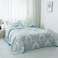 thumbnail image 2 of Kasentex Printed Cotton Bedspreads, Twin, White, 3-Pieces, 2 of 8