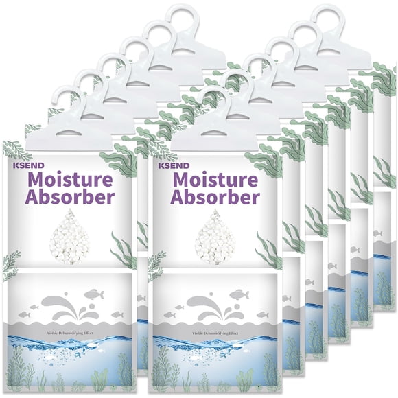 Absorbedor de humedad Ksend, 12 paquetes de bolsas deshumidificadoras de 290 ml