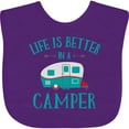 thumbnail image 3 of Inktastic Life's Better in a Camper Girls Baby Bib, 3 of 4