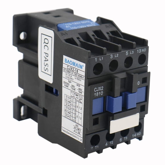 Baomain AC Contacteur CJX2-1810 Bobine 110V 50/60Hz 3 Phases 1NO (Normalement Ouvert)