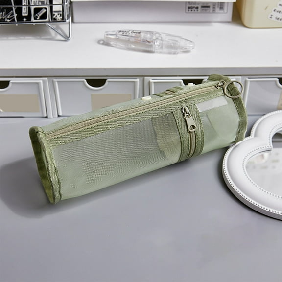 TaTaai 1Pcs Pencil Cases Pen Pouch Clear Transparent Marker Pouch with Zipper, Exam Pencil Storage Bag Travel Cosmetic Makeup Bag for Students Adults