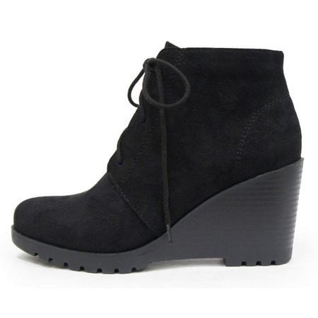 

Soda Flecha ankle boots wedge heel lace up ankle boots