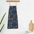 thumbnail image 5 of Naloa 1Pack Adjustable Bib Apron Waterdrop Resistant Cooking Kitchen Aprons for Women Men Chef, Colorful Flowers Print, 5 of 5