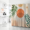 thumbnail image 4 of 84 Inch Wide Boho Shower Curtain Sets Mid Century Abstract Shower Curtain Beige Modern Shower Curtain 84"×72" with 12 Hooks Waterproof Bathtubs Accessories Bathroom Decoration, 4 of 6