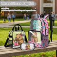 thumbnail image 2 of ZUXONGSY Capybara Book Print Stadium Approved Clear Backpack Set, 3 Piece Heavy Duty Transparent Bags with Lunch Bag & Pencil Case, for Concerts, Sports, Work, School, 2 of 5