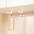 thumbnail image 4 of Kearding Gancho de cocina girado 6 ganchos de garra soporte de papel montado en la pared estantes multifuncionales sin perforaciones Almacenamiento y organización del hogar Azul, 4 of 6