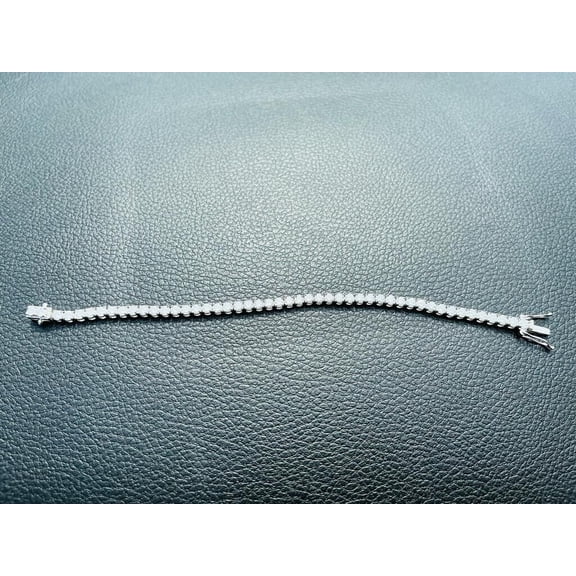 3MM 6.00 CT Round Cut Lab Created Diamond Tennis Link Bracelet 14K White Gold Plated 7In