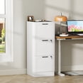 thumbnail image 2 of HOMCOM 3 Drawer File Cabinet with Lock Filing Cabinet for A4 Letter White, 2 of 10