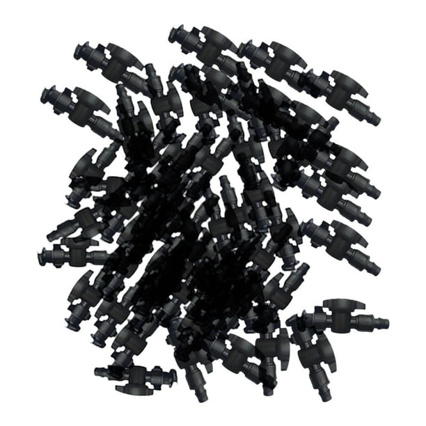 100 piezas de accesorios de riego por goteo, válvula multifunción, conector anticaída, tuerca de goteo resistente, piezas de reparación