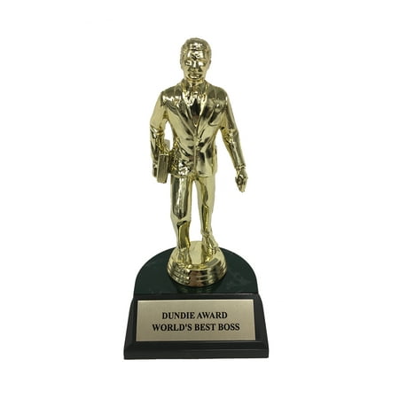 World's Best Boss Dundie Award Trophy Michael Scott Office Gift Dunder (Michael Scott World's Best Boss)