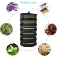 thumbnail image 5 of 6 Layer Herb Drying Rack Net Mesh with Green Zippers,Bonus Hook Drying Rack Herbs for Hydroponics Plant Bud Seed, Mesh Hanging, 5 of 5