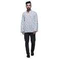 thumbnail image 1 of Atasi Kurta Décontractée Imprimée à Col Chinois Chemise Ethnique Kurta Courte pour Homme Tunique, 1 of 5