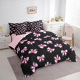 thumbnail image 3 of Feelyou Cute Bowknot Bedding Comforter Set 7pcs, Fashion Butterfly Knot Full Bedding Set, 3 of 8