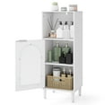 thumbnail image 2 of DRAZUNO Bathroom Floor Cabinet Wood Side Storage Organizer with Adjustable Shelf White, 2 of 8