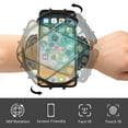thumbnail image 5 of Reflective Strip Running Gym Phone Holder, 360°Rotating Sport Armband with Key Pocket for Safe and Convenient Outdoor Activities, 5 of 8