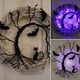 thumbnail image 5 of Corona de feliz Halloween iluminada, colgante de corona de gato y murciélago negro, decoración de Halloween para suministros para fiesta en casa, 5 of 8