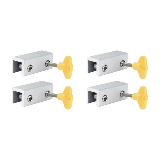4 Pcs Window Safety Lock Aluminum Alloy Sliding Lock Sliding Door Anti-Theft Lock Adjustable