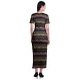 thumbnail image 3 of Moomaya Long Bodycon Maxi Dress For Womens Short&nbsp;Sleeve V neck Printed Jersey T-shirt Dress, 3 of 6