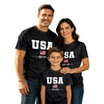 thumbnail image 4 of Confree Child Boys 4Th Of July Tshirts Usa Flag Star Striped Printed Short Sleeved Patriotic July 4Th Shirt Summer Festival Casual Comfortable For Boys Tops Size 5-6 Years Black, 4 of 5
