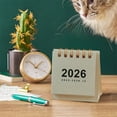 thumbnail image 4 of Wzzjkit Office Desktop Calendar 2026 Small Desk Calendar Vintage Mini Student Portable Coil Calendar Planner, October 2025 to December 2026, 4 of 6