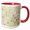Red/White, variant on 3drose, Retro Pastel Polka Dots, 11oz Magic Transforming Mug