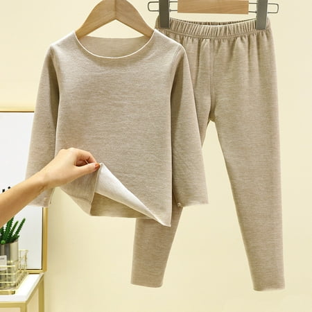 

Levmjia Girl s Long Sleeve Top Pants Sets Winter Girls Clothes Clearance Toddler Baby Boys Girls Solid Color Thickening Home Wear Clothes Suit 8 Years