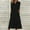 Black, variant on YANHAIGONG Dresses for Women 2025 Casual Midi Fashion Women Summer Printing Causal V-Neck Button Short Sleeve Vacation Pockets Dress Dresses for Women