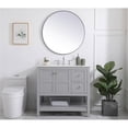 thumbnail image 6 of Elegant Decor Theo 36" Solid Wood Single Bathroom Vanity with Backsplash in Gray, 6 of 8