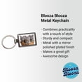 thumbnail image 2 of Gray British Longhair Kittens In A Basket Metal Rectangle Keychain, 2 of 7