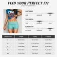 thumbnail image 2 of Athletic Shorts for Women, Blue And Turquoise Seam Womens Shorts High Waisted Sport Running Workout Gym, 2 of 8