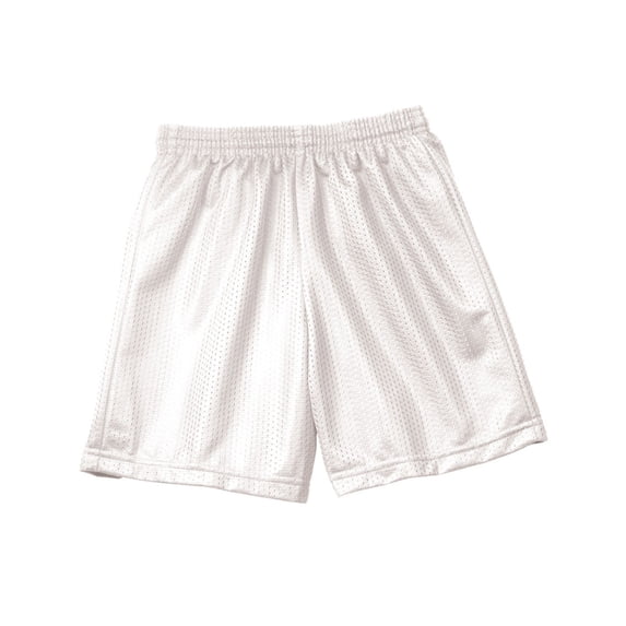 The A4 Youth Six Inch Inseam Mesh Short - WHITE - M