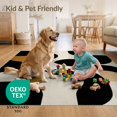 thumbnail image 4 of ODIKA 2'x3' Ultra-Soft Accent Mat, Geometric Contemporary Arch Knot Abstract Mid Century Cream Checkered None Washable, Bare feet friendly, Easy Care Indoor rug for Bedside, Footrest, 4 of 7