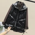 thumbnail image 5 of Fesfesfes Crop Coat for Women Pocket Vest Coat Jacket Winter Sleeveless Turn Down Collar Zipper Solid Outerwear Sale Items, 5 of 5