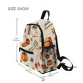 thumbnail image 3 of FORMRS School Backpack with Front Zippered Pocket 12" Student Travel Daypack, Beige Fall Coffee, 3 of 6