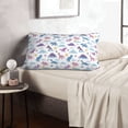thumbnail image 6 of Pofeuu Dinosaur Print Polyester Microfiber Plush Pillowcases, Super Soft and Cozy Pillow Case Covers with Envelop Closure（Pillow core not included）-16"x24", 6 of 6