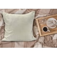 thumbnail image 2 of Ivory Fluffy Throw Pillow Cushion Cover, Baroque Style Curved Leaves and Floral Blooms Nature Beauty Continuous Design, Decorative Square Accent Pillow Case, 26" x 26", Cream, by Ambesonne, 2 of 5